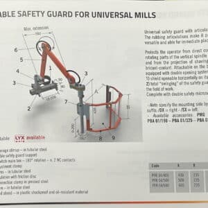 Techno Piu 400SX, Universal Safety Shield wArticulated Arms