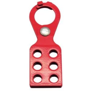 1" Diameter Steel Lockout Hasp in Red