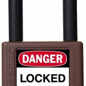 Padlock, 1.5" Shackle, Brown, Keyed Alike